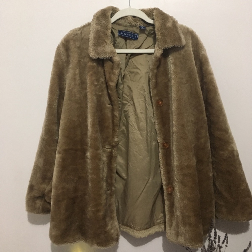 Faux fur coat